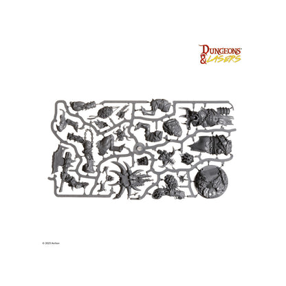 Unpainted miniature sprue kit for a large demon or monster model, Dungeons & Lasers