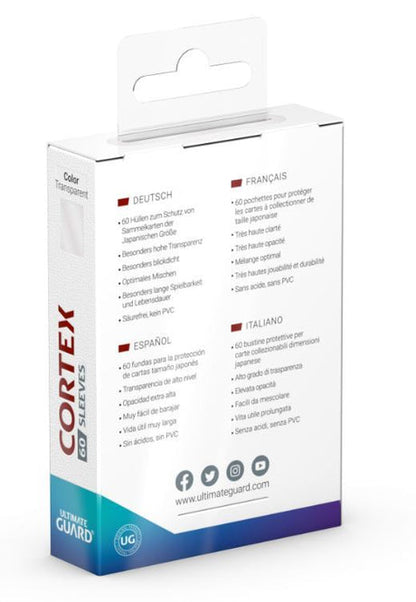 Ultimate Guard Cortex Sleeves Japanese Size Transparent (60) - Good Games