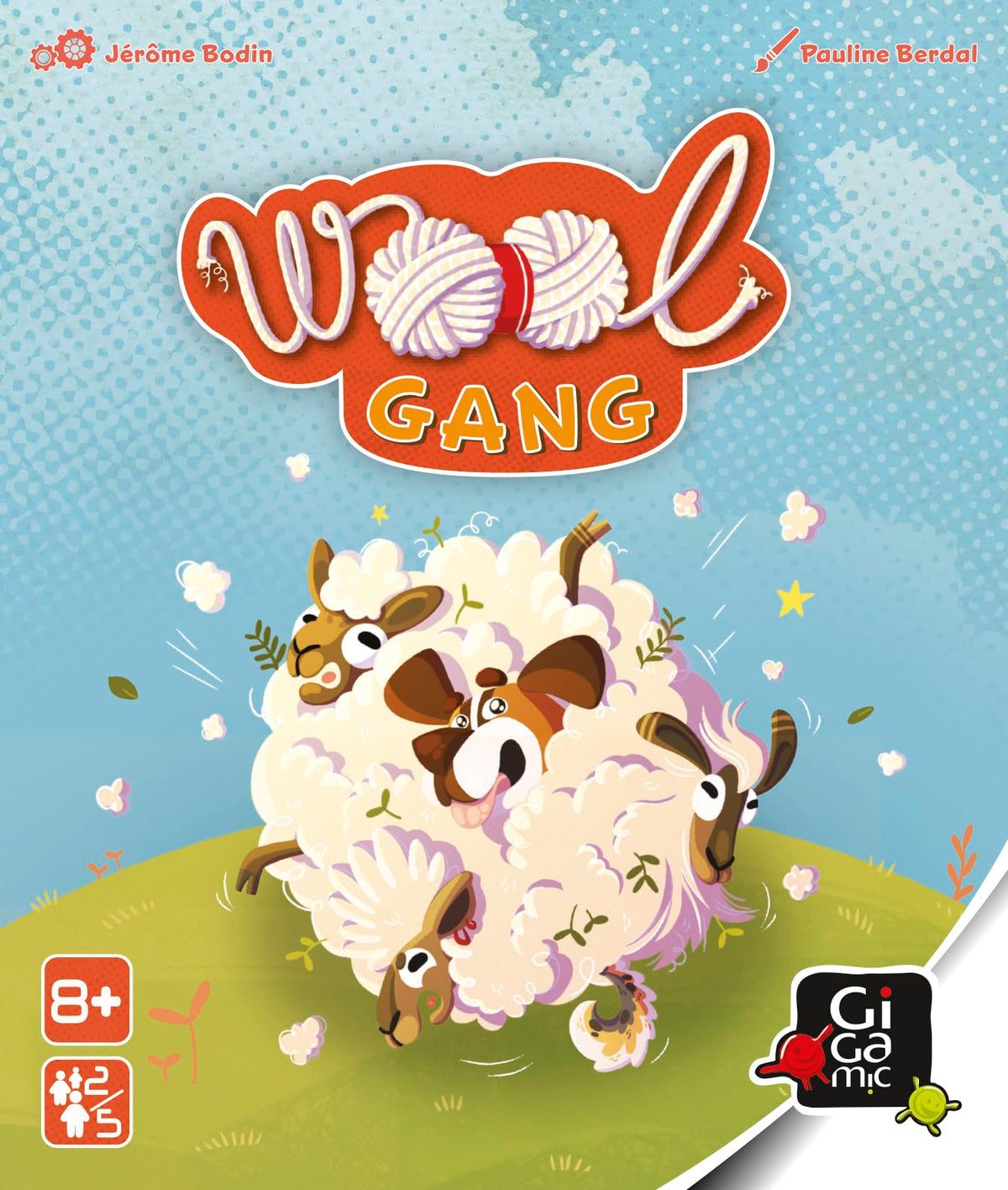 Wool Gang card game front view with illustrated sheep characters
