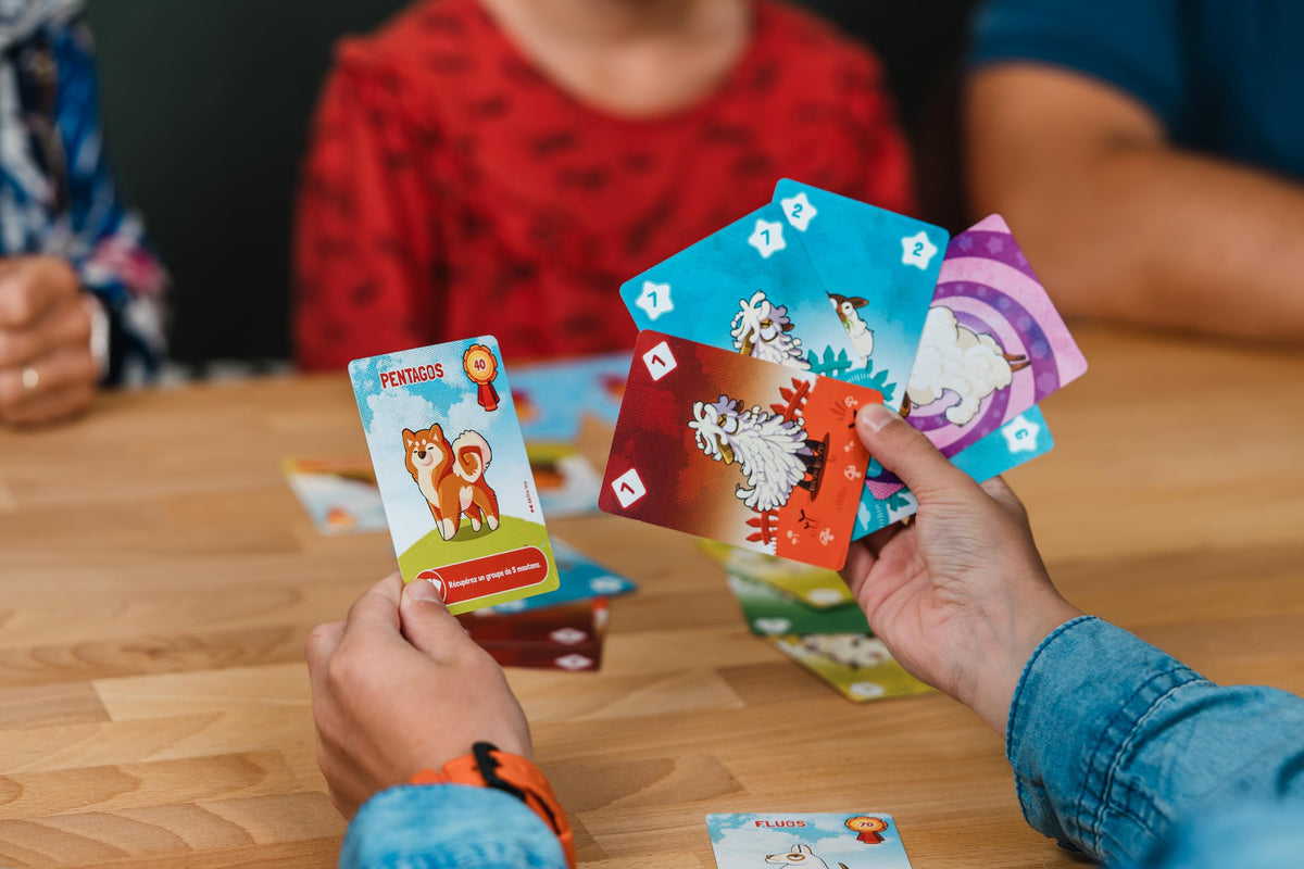 Wool Gang game in play with players handling cards