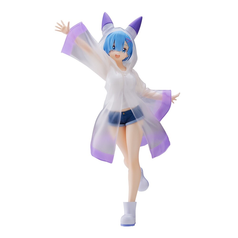 ReZERO Starting Life in Another World Luminasta Rem Day After the Rain anime figure in clear hooded poncho