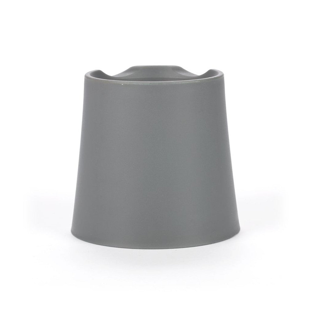 Tapered dark grey silicone stand with slotted opening
