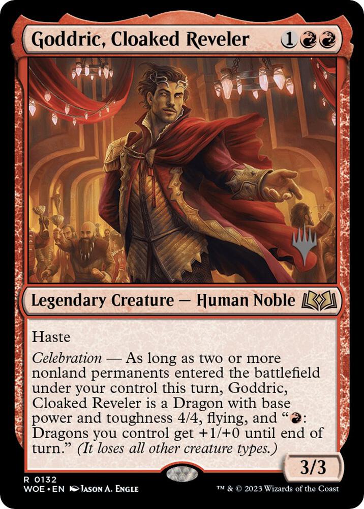 Goddric Cloaked Reveler 132p/200 (Promo Pack: Wilds of Eldraine)  - Foil