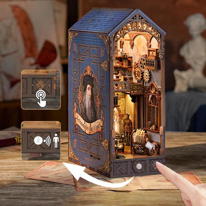 Leonardo Da Vinci Book Nook Tonecheer