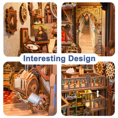 Leonardo Da Vinci Book Nook Tonecheer