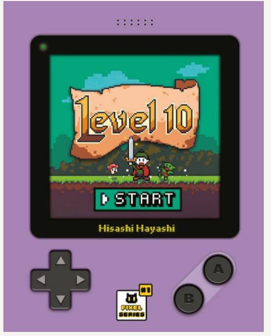 Level Ten game box with pixel-style graphics and bright color blocks arranged in a vertical stack