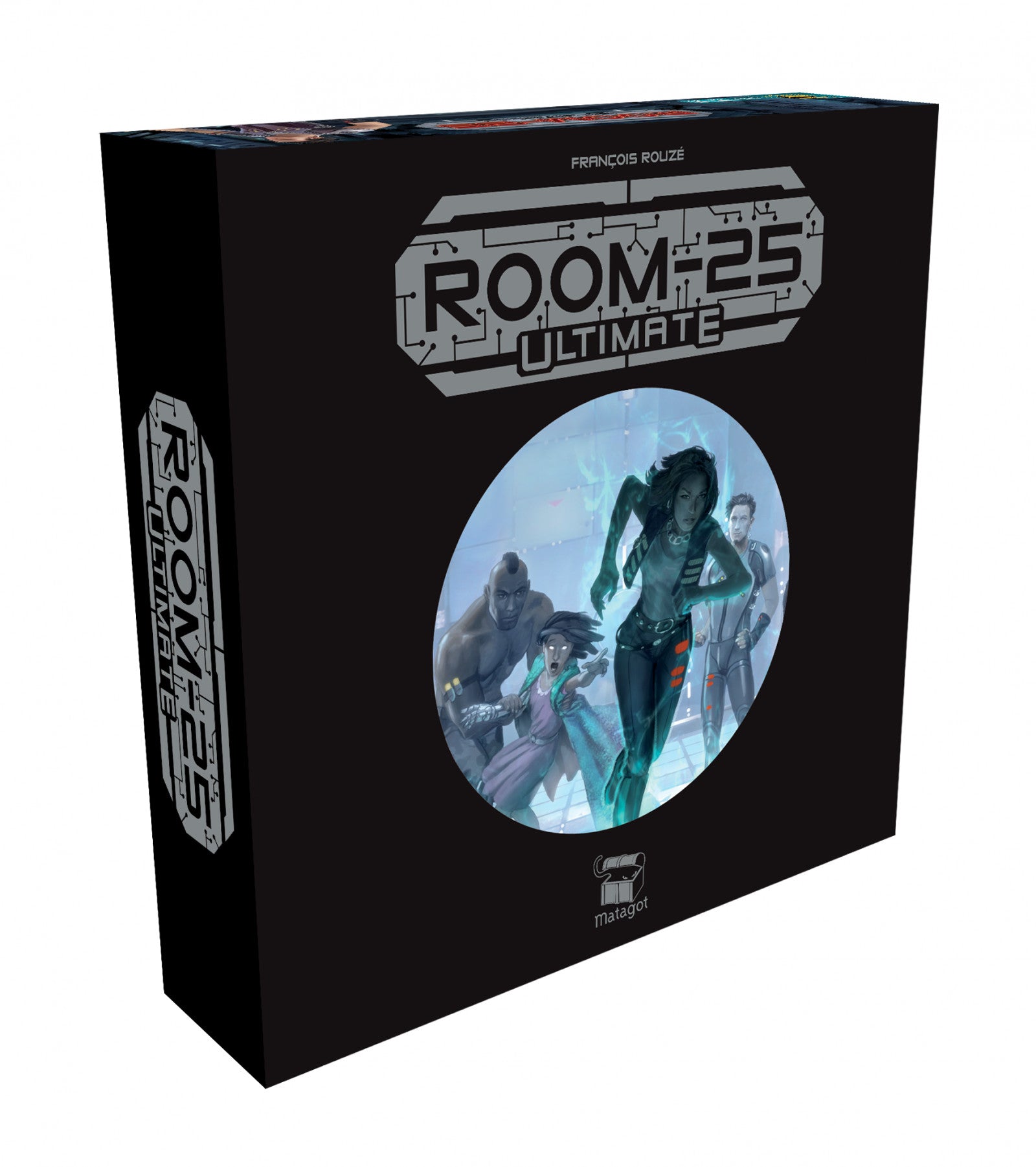 Room 25 Ultimate board game box featuring futuristic artwork and logo