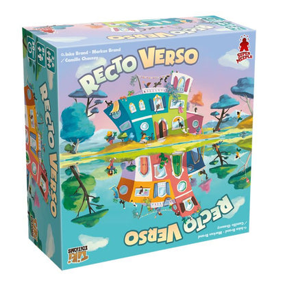 Box cover of Recto Verso board game with abstract block shapes
