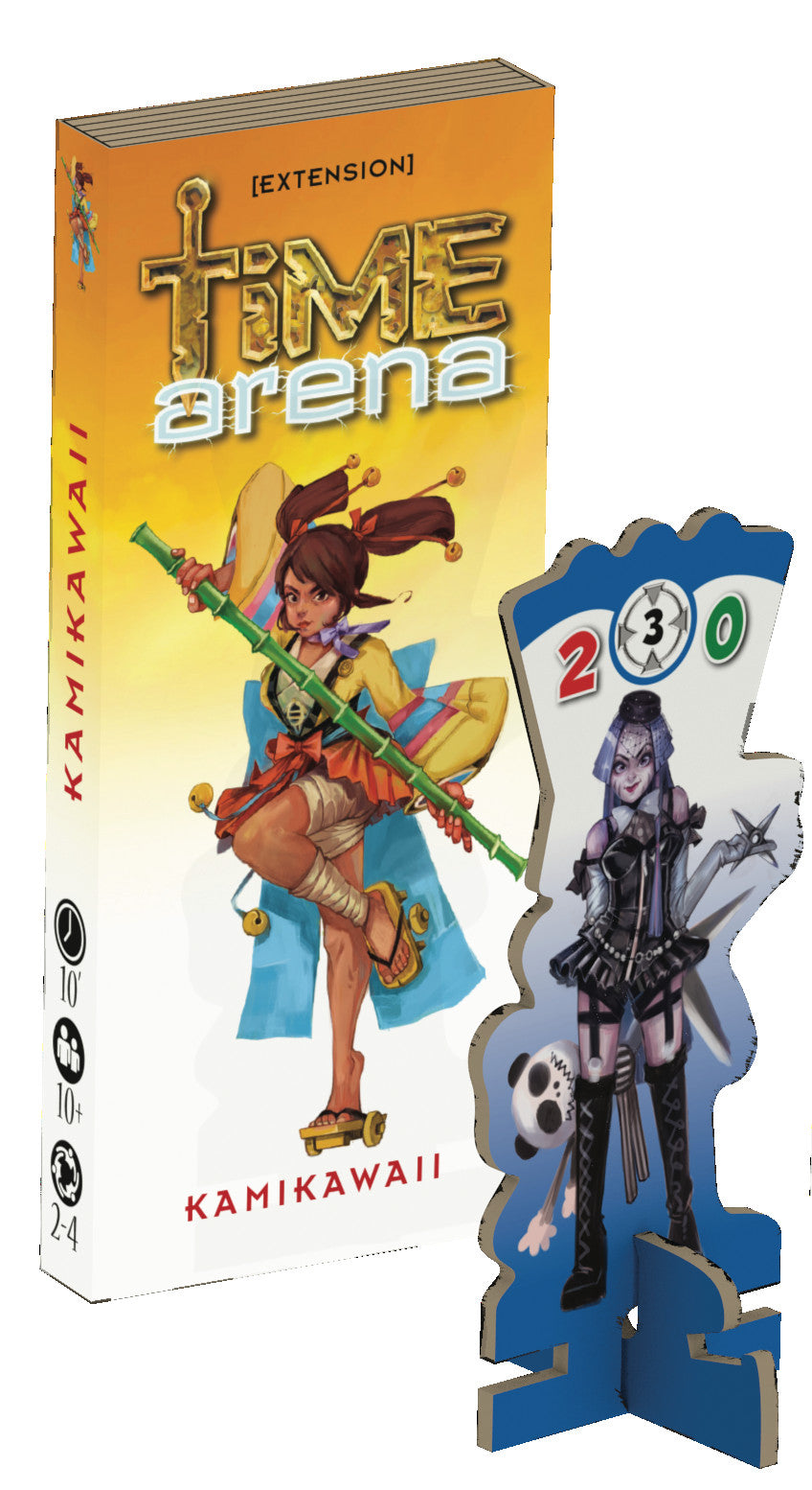 Time Arena Kamikawaii board game expansion box and character standee