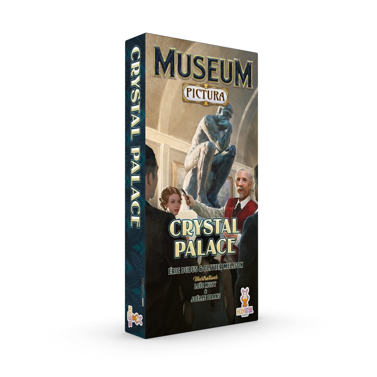 Museum Pictura Crystal Palace game box angled, showing a museum scene with a statue, an older man pointing, and people in the foreground