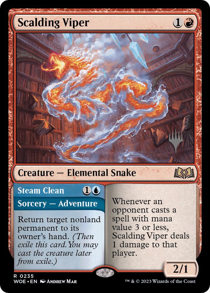 Scalding Viper 235 (Promo Pack: Wilds of Eldraine) 