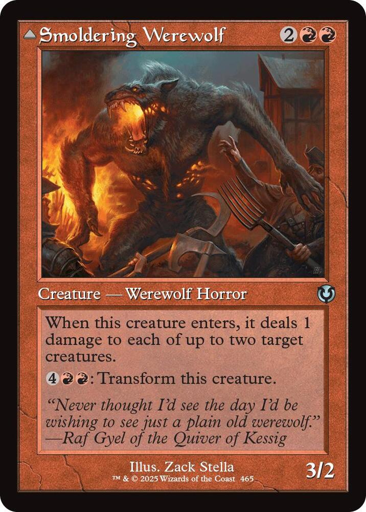 Smoldering Werewolf // Erupting Dreadwolf 465/287 (Innistrad Remastered)  - Retro