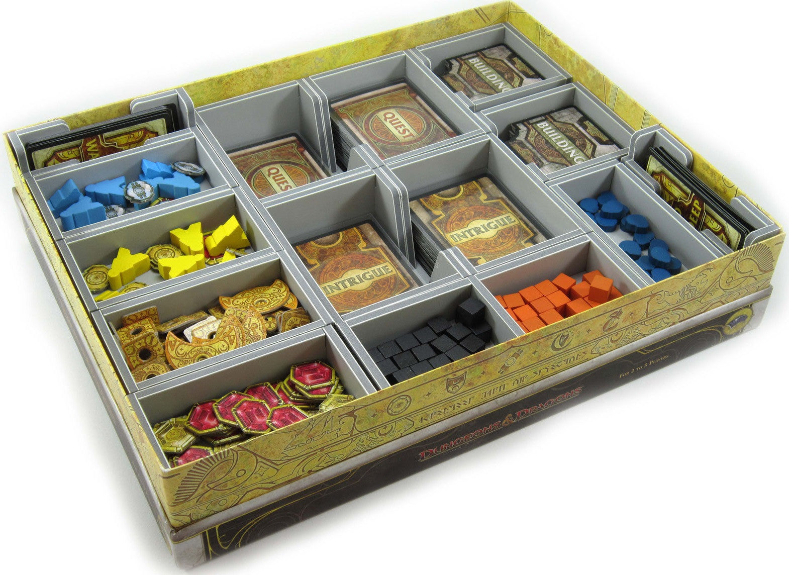 Folded Space - Game Inserts for Lords of Waterdeep displayed with game components on a table