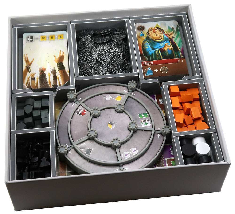 Retail packaging of Folded Space insert for Viscounts of the West Kingdom board game
