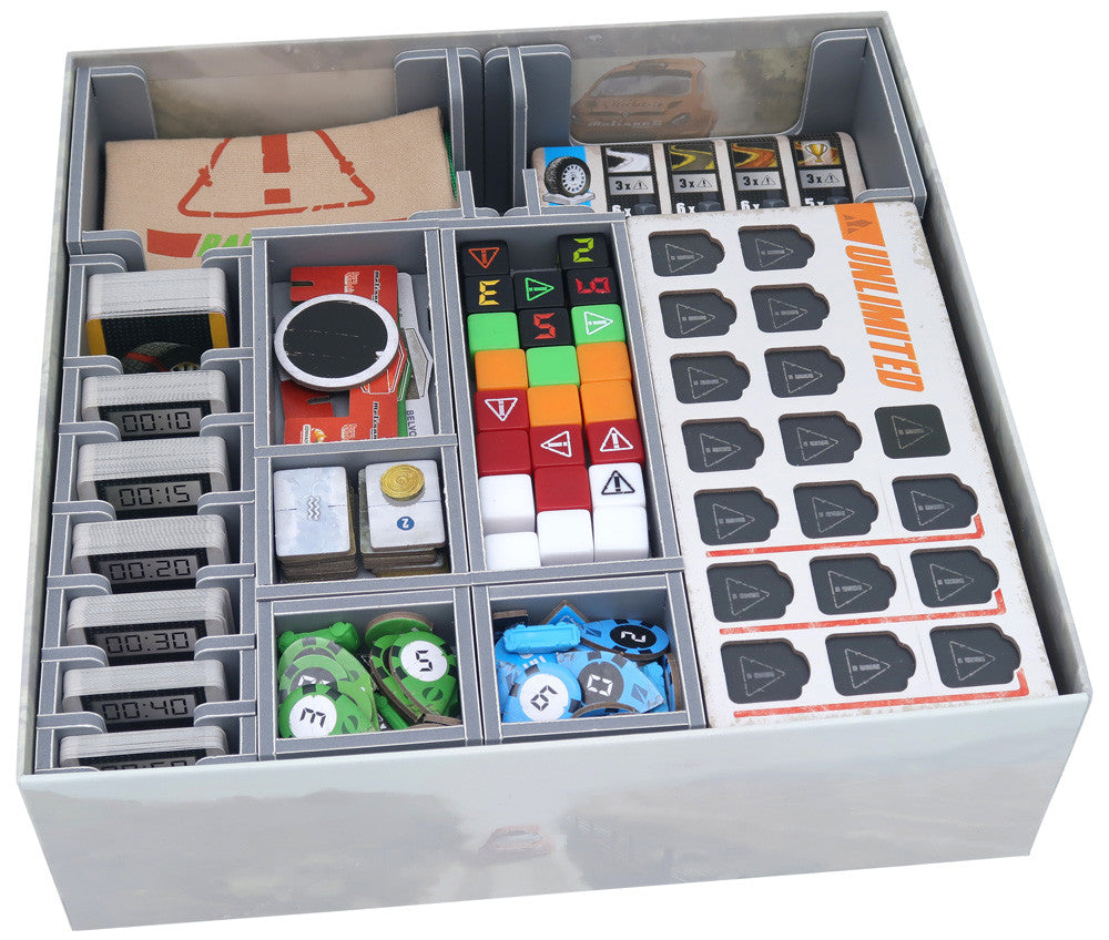 Folded Space game insert for Rallyman Dirt, shown empty