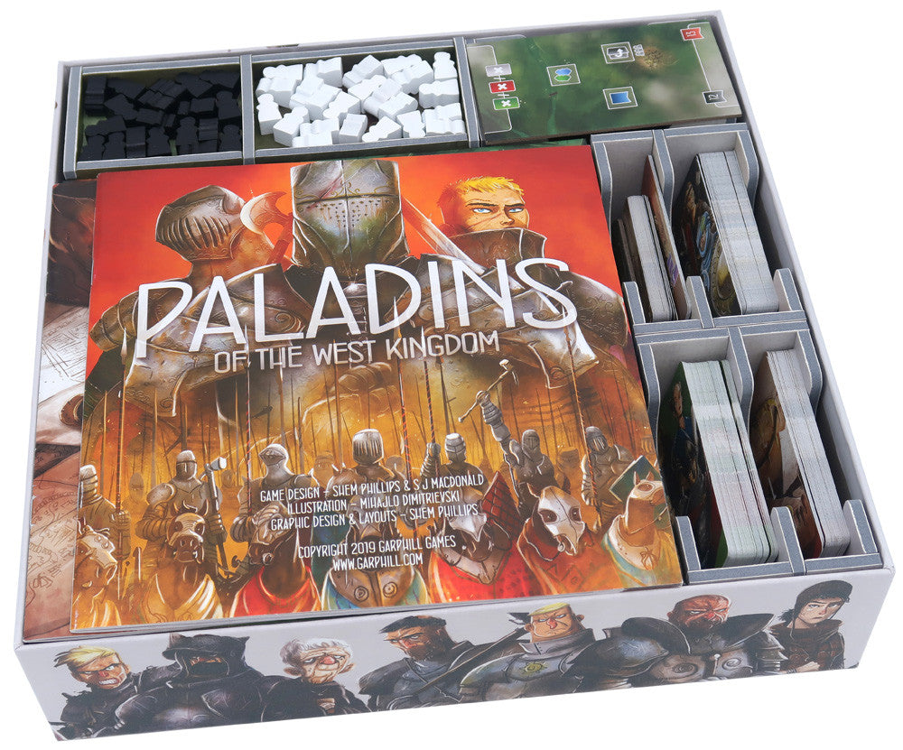 Designed to organize components of Paladins of the West Kingdom Collector's Box