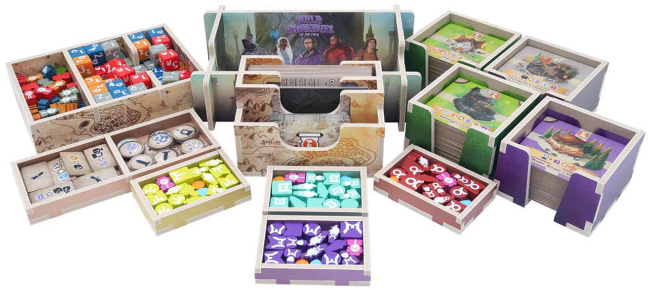Guild Academy of Golemia board game organizer with components