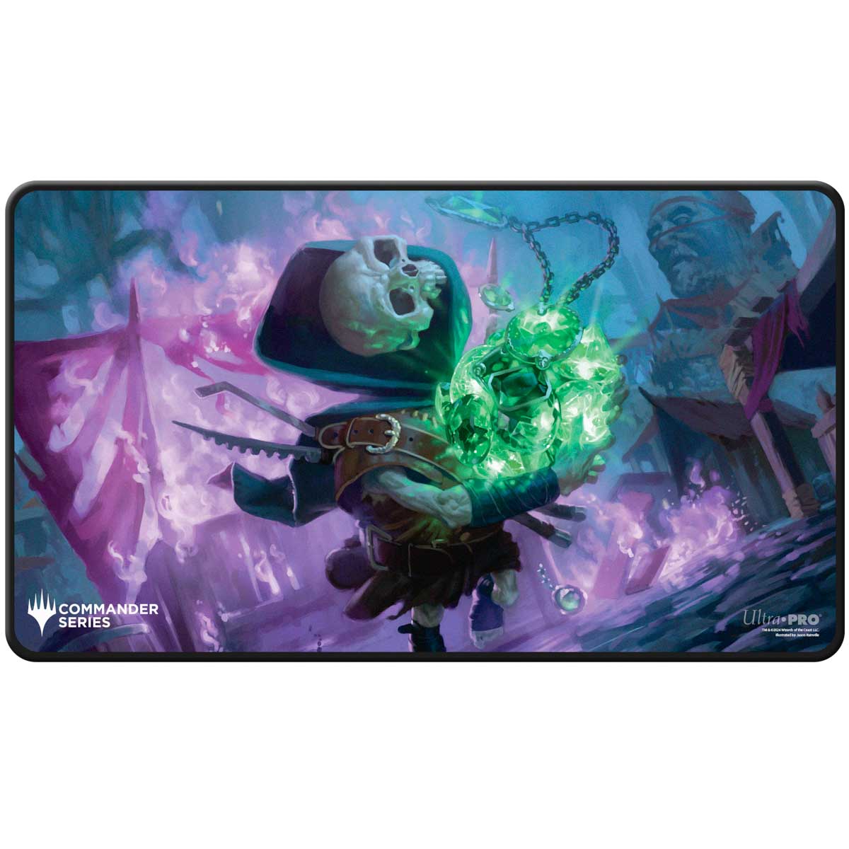 Ultra Pro: Commander Series Release 4 3 Color Shard - Q4 2024 Black Stitched Playmat Tinybones Magic: The Gathering - Good Games