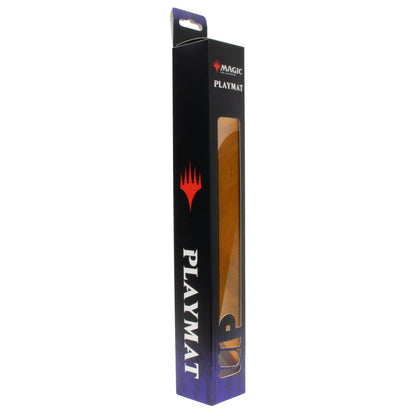 Black Magic: The Gathering playmat box displaying a rolled brown playmat