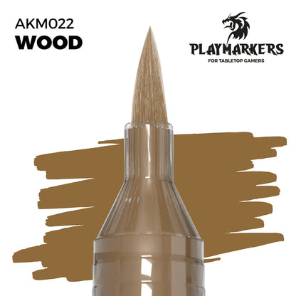 Wood marker tip and paint swatch, Playmakers hobby paint for tabletop gamers