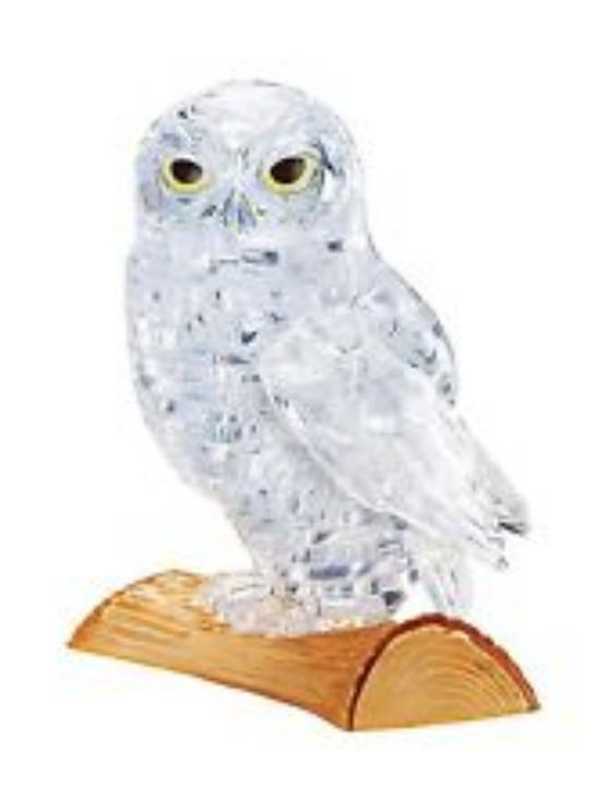 3D Clear Owl Crystal Puzzle - Good Games