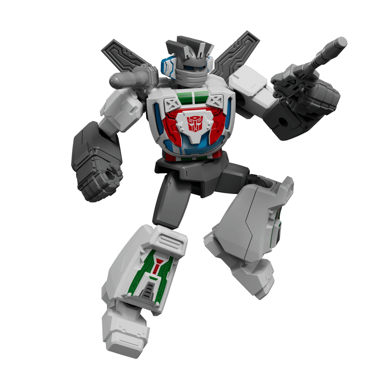White gray and red Generations Legacy Decepticon Fracture action figure posed dramatically