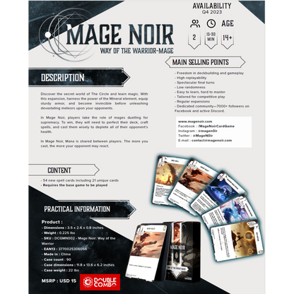 Game cards and elements from expansion with bold, magical design