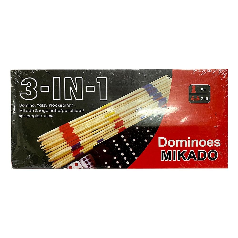 3-In-1 Dominoes/Mikado/Yatzy - Good Games