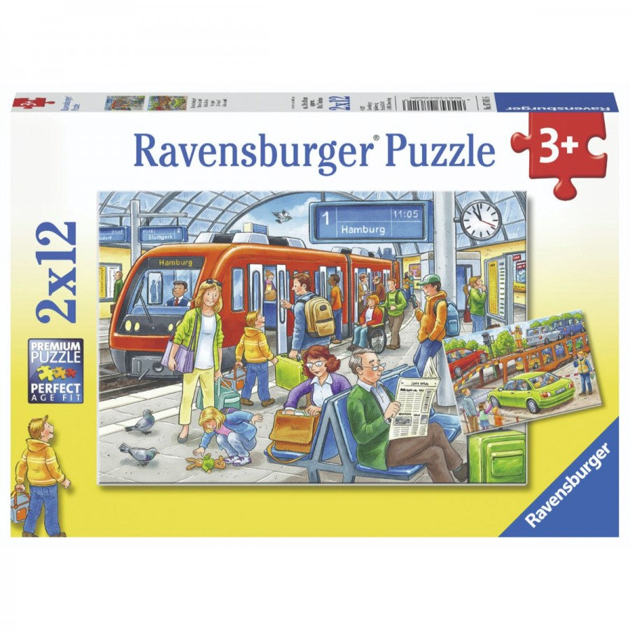 Ravensburger - All Aboard! - 2x12 Piece Jigsaw - Good Games