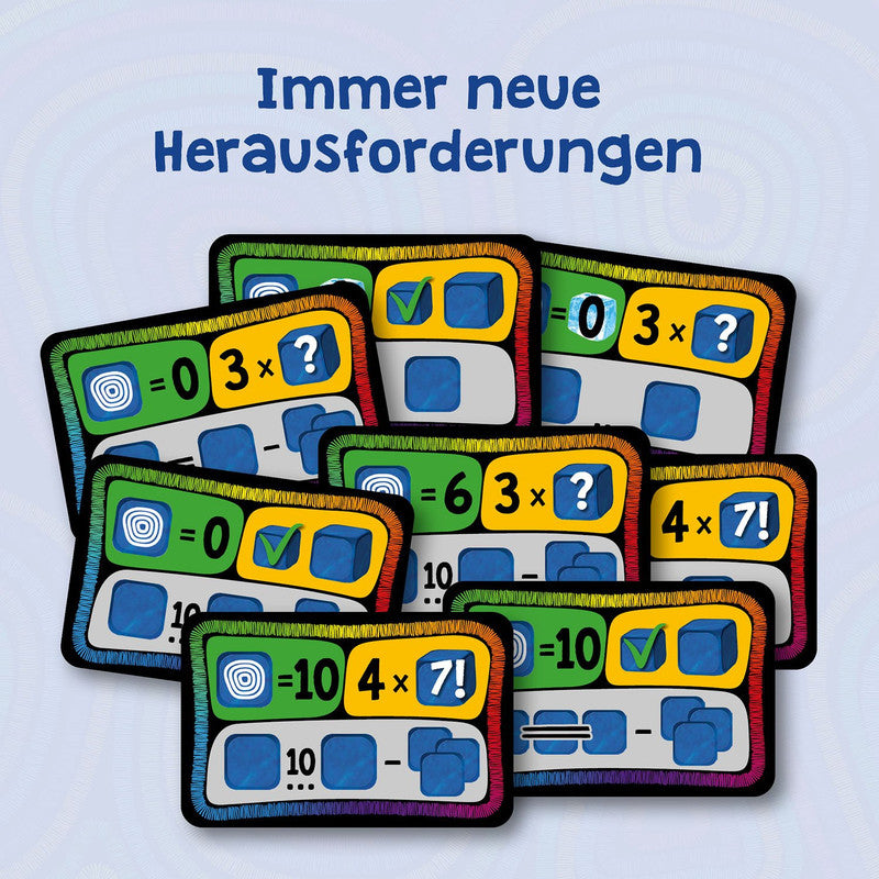 High Score multiplication puzzle cards showing equations