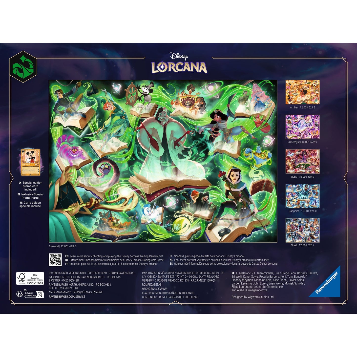 Ravensburger - Disney Lorcana Emerald 1000 Piece Jigsaw