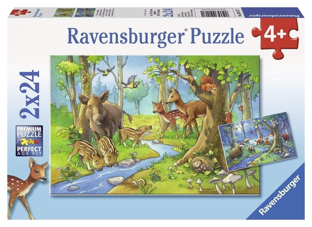 Ravensburger - Cute Forest Animals - 2x24 Piece Jigsaw - Good Games