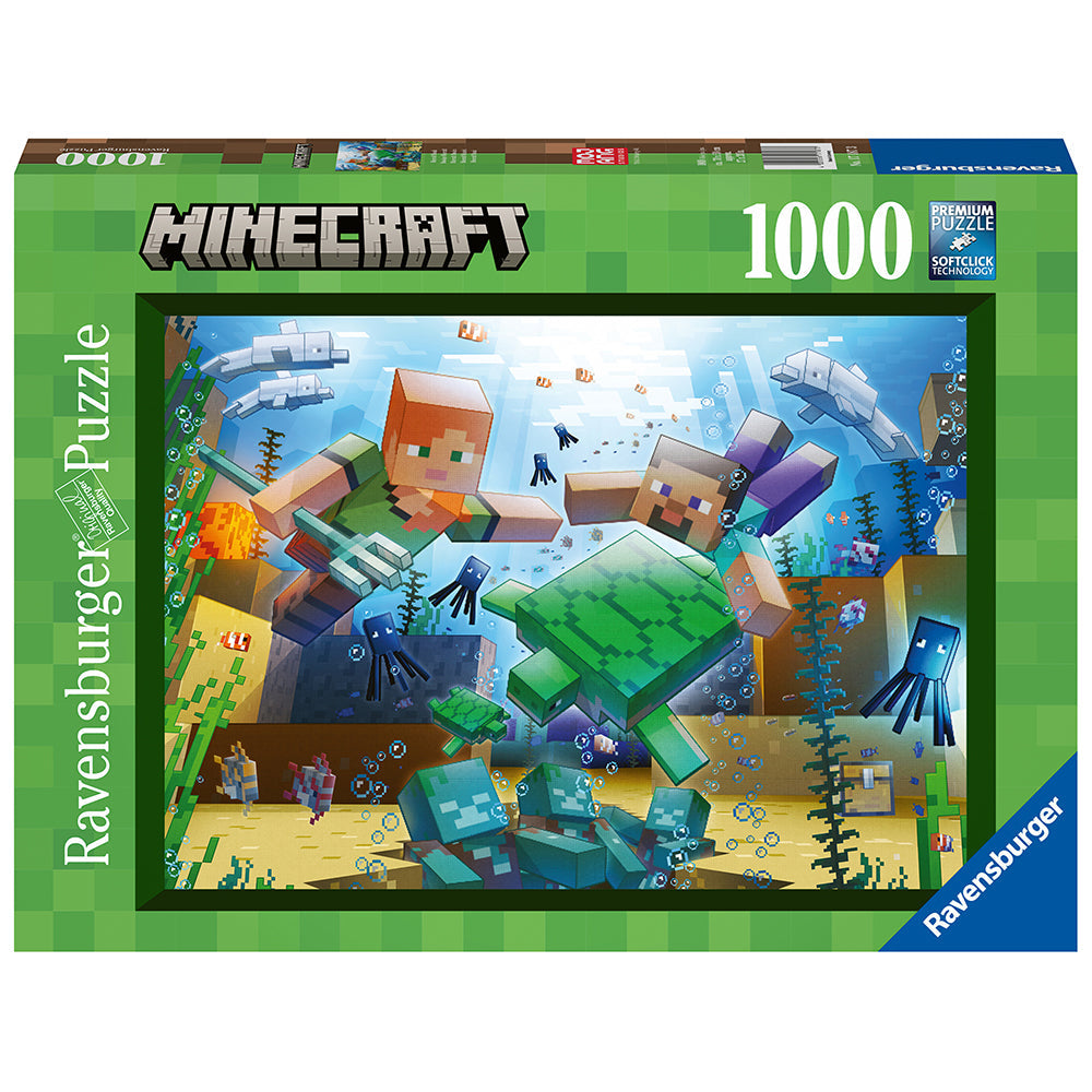 Ravensburger - Minecraft Mosaic 1000 Piece Jigsaw - Good Games