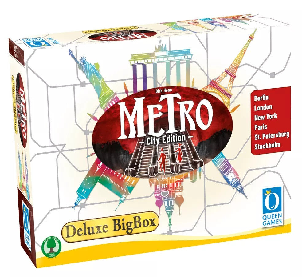 Deluxe big box of Metro: City Edition with colorful city skyline artwork