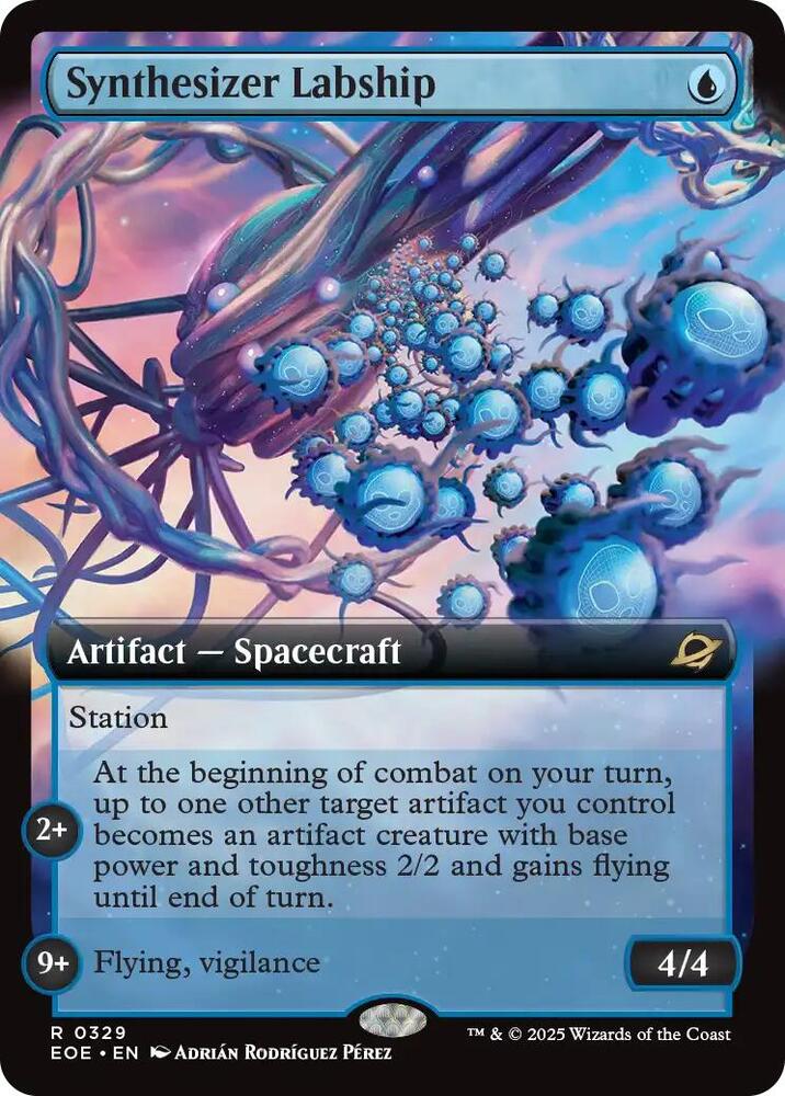 Synthesizer Labship 329/276 (Edge of Eternities)  - Extended Art Foil