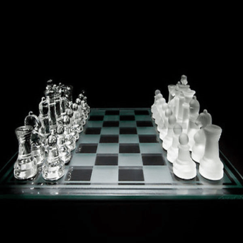 Chess Set Glass 35x35cm - Good Games