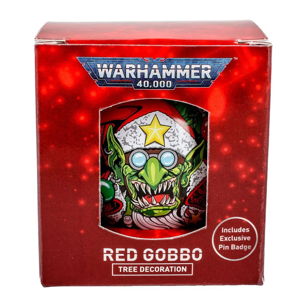 Warhammer Red Gobbo Bauble with Pin - Good Games