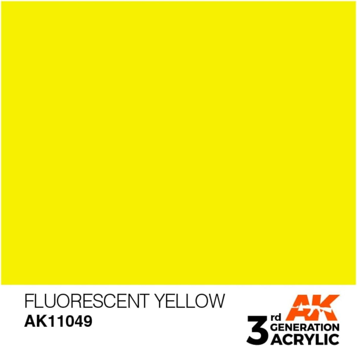 AK Interactive 3 Gen Acrylics Modelling Paint 17ml - Fluorescent Yellow - Good Games