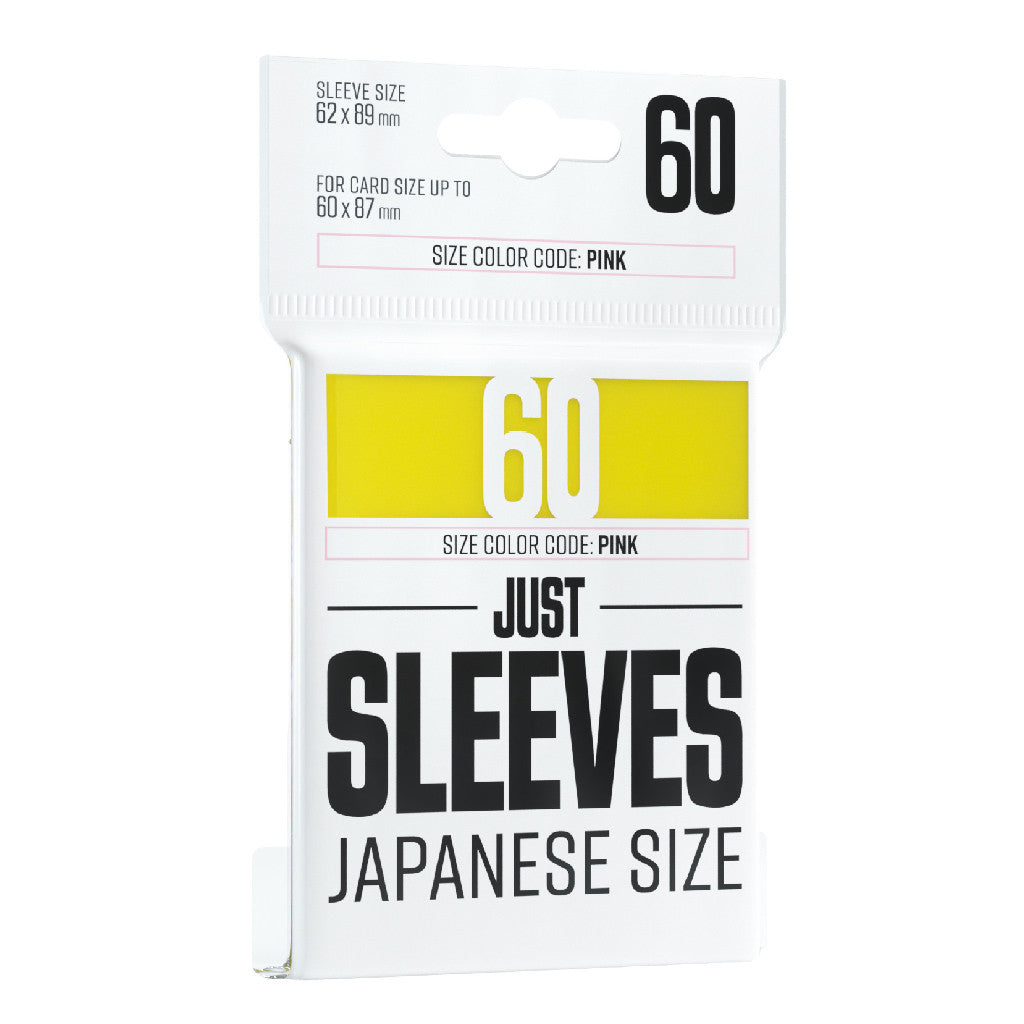 Pack of 60 yellow Just Sleeves Japanese size card protectors