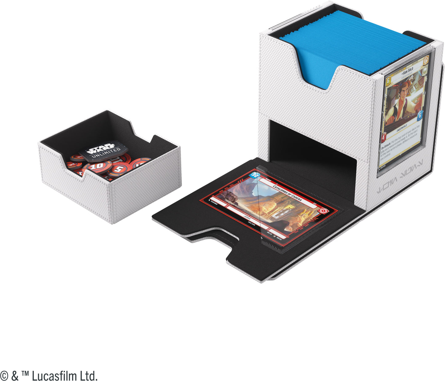 Gamegenic Star Wars Unlimited Twin Suns Deck Pod - White/Black