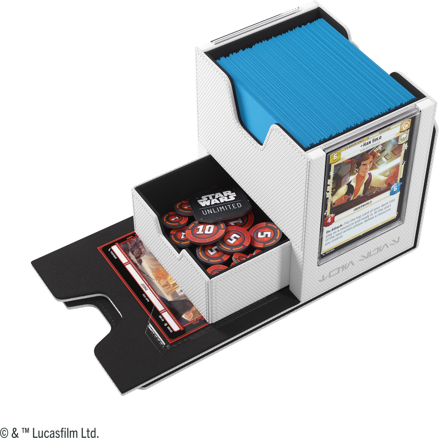 Gamegenic Star Wars Unlimited Twin Suns Deck Pod - White/Black