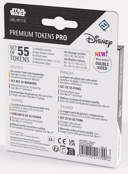 Gamegenic Star Wars Unlimited Acrylic Tokens PRO