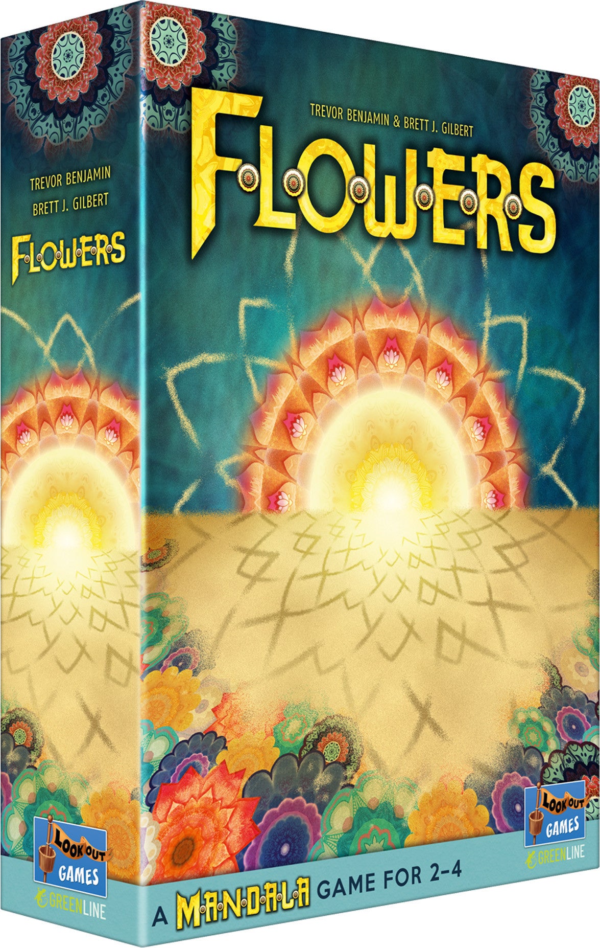 Flowers board game with a Mandala design a game for 2-4 players