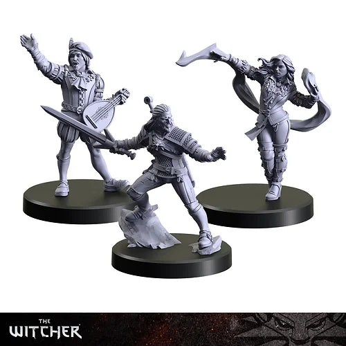 The Witcher Miniatures: Characters 1- Geralt Yennifer Dandelion - Good Games