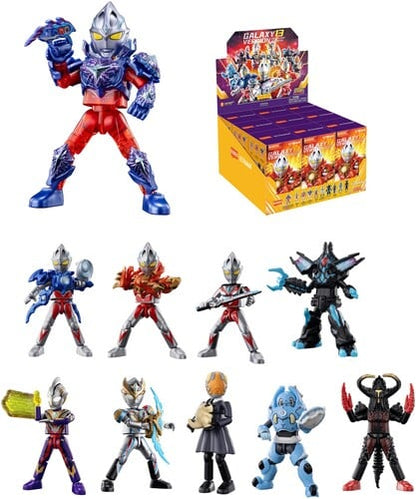 Blokees Figures - Ultraman 73113 - Galaxy Version 13 - Unleath Your Imagination - 9 In 1 Blind Box Display