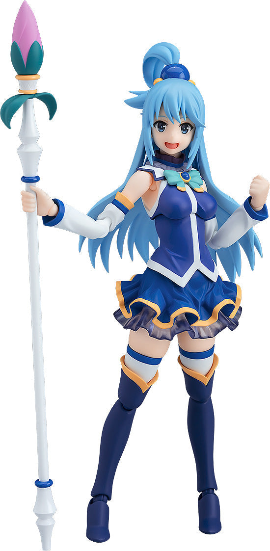 Figma Aqua figure front pose with cheerful expression KonoSuba 2