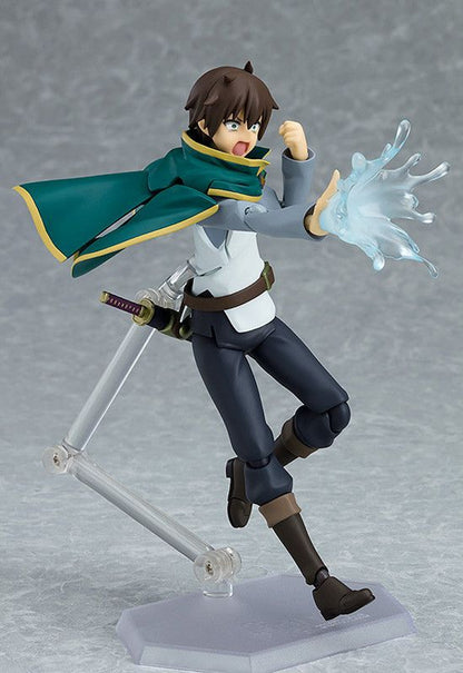 Figma Kazuma action figure from Konosuba Legend of Crimson posed casting a water spell