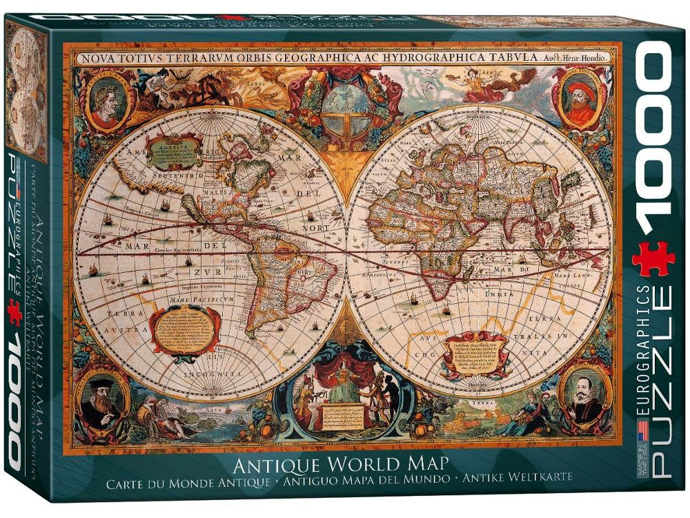 Eurographics - Antique World Map 1000 Piece Jigsaw - Good Games