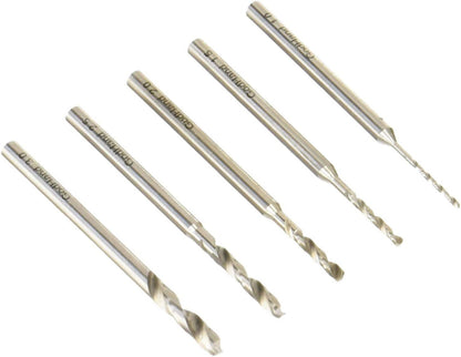 Five silver GodHand B Drill Bits of varying sizes, from 1.0 to 3.0, are arranged diagonally on a white background