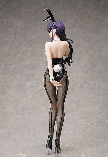 Rear view of the Shoko Komi Bunny Version figure showing her long hair